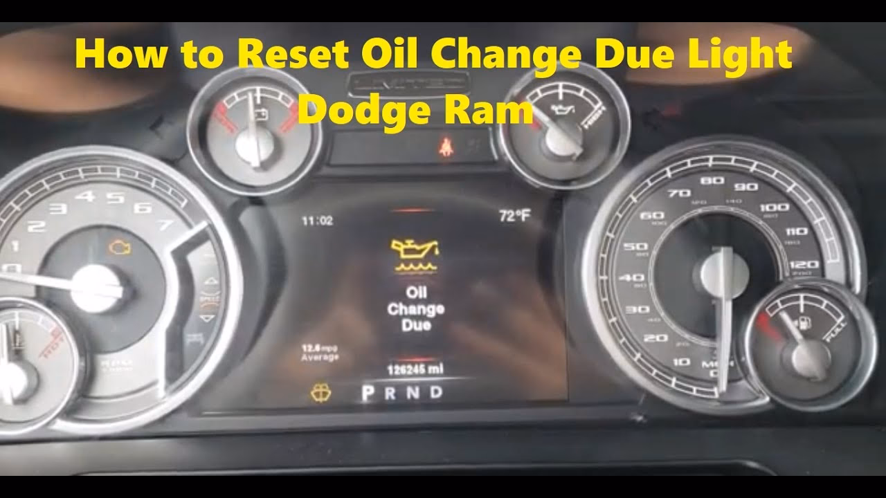 How do I Reset my 2013 Dodge Ram oil life?