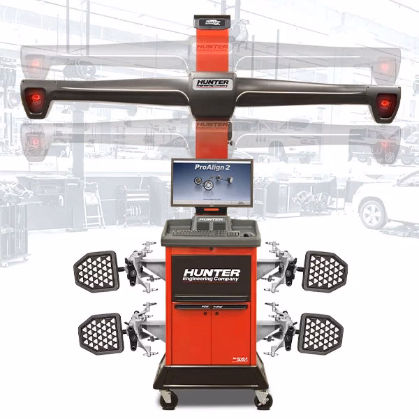 What features are included in the Hunter pt200 heavy-duty alignment system?