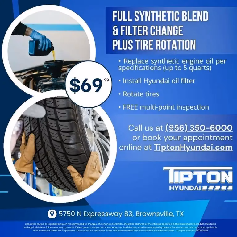Does Hyundai Motor America charge for a tire rotation?