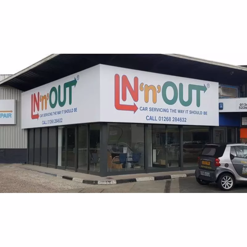 What is 'in'n'out' car servicing?