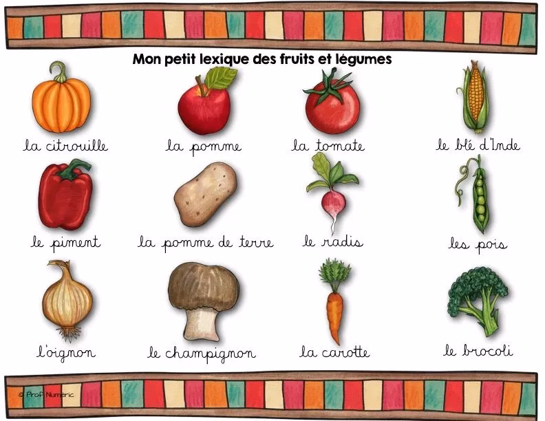 Qu'est-ce que les fruits et légumes?