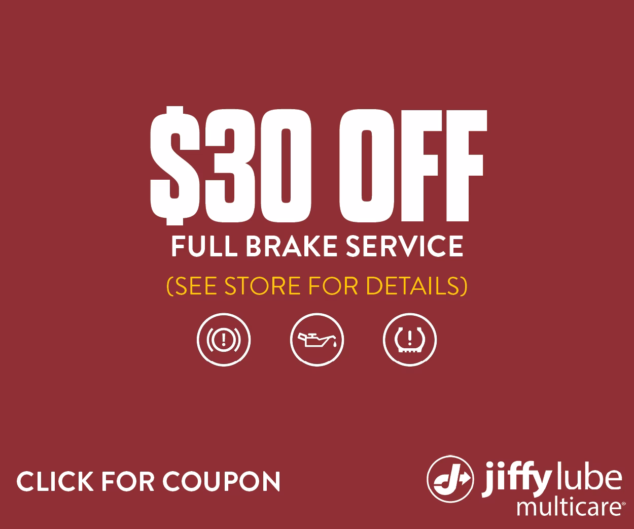 Does Jiffy Lube offer free brake inspection on Black Friday?