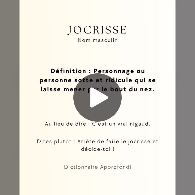 D'où vient le nom jocrisse ?
