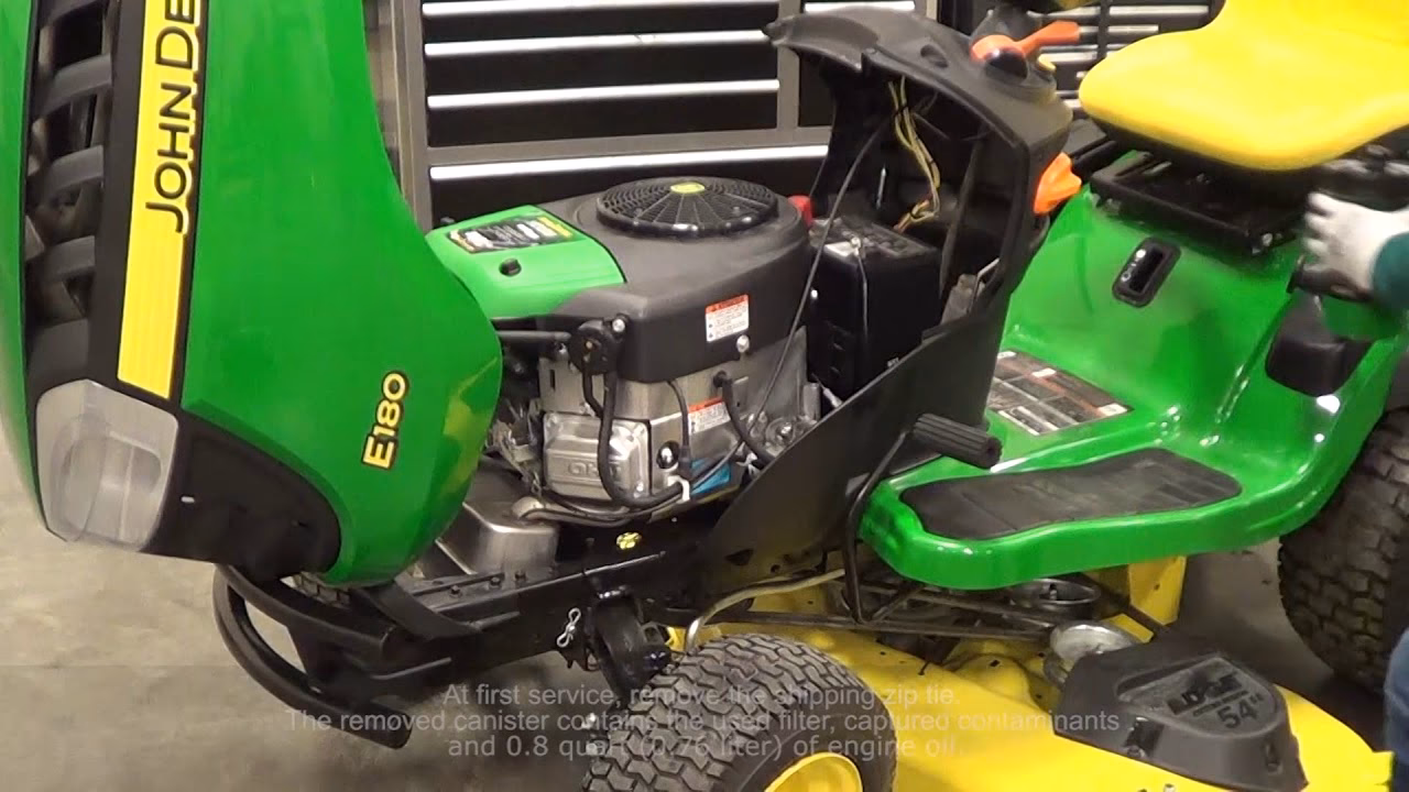 How often should you change oil in a John Deere lawn tractor?