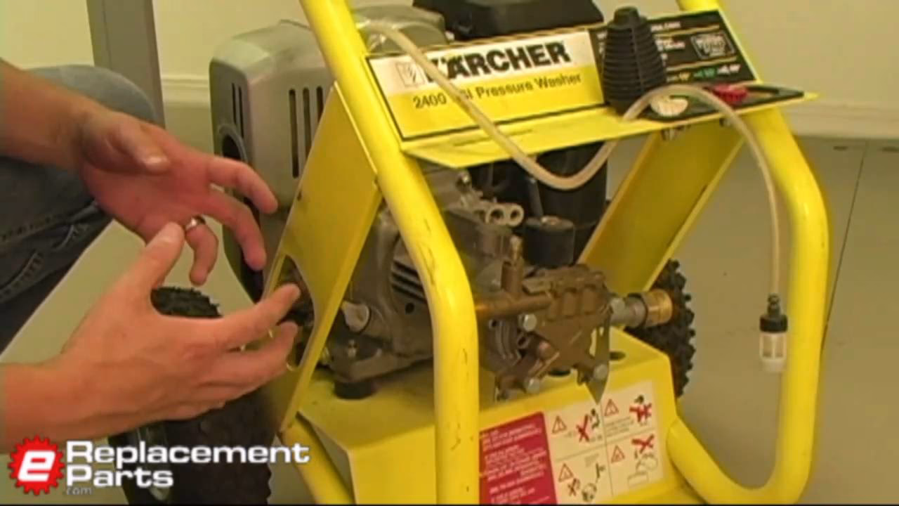 How often do you change the oil on a Karcher 2400psi power washer?