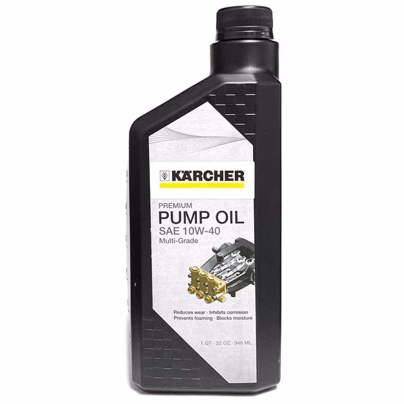 How much oil does a Karcher pressure washer need?
