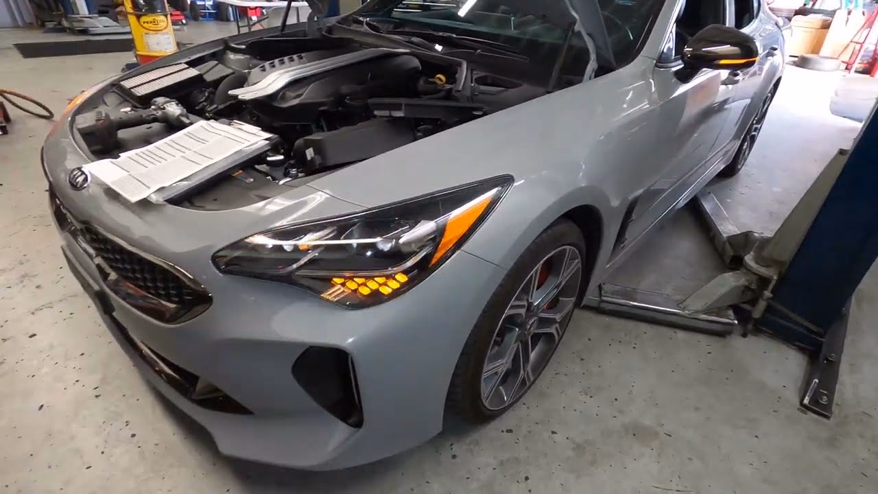 How to change engine oil Kia Stinger GT2 3.3L V6 turbo?