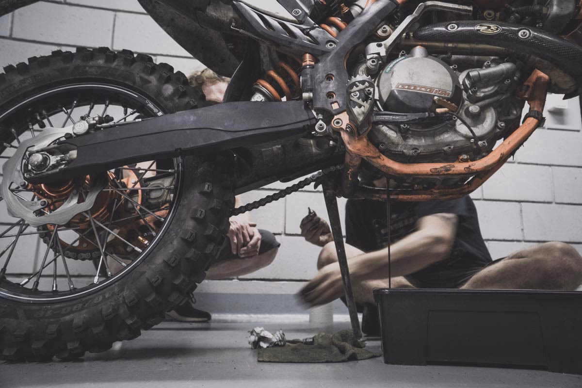 How do I adjust the suspension on my KTM 500 EXC-F?