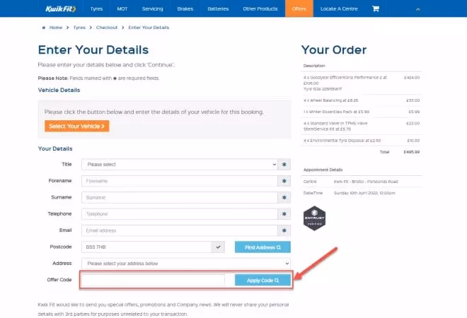 What is the best Kwik Fit discount code?
