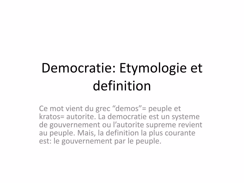 C'est quoi une démocratie populaire ?