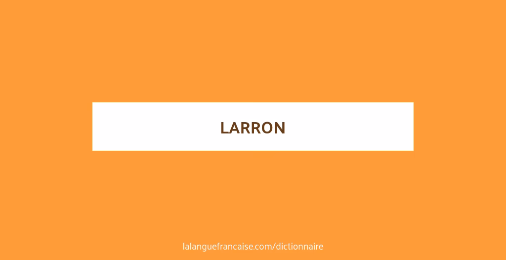 Quel est le sens du mot larron ?