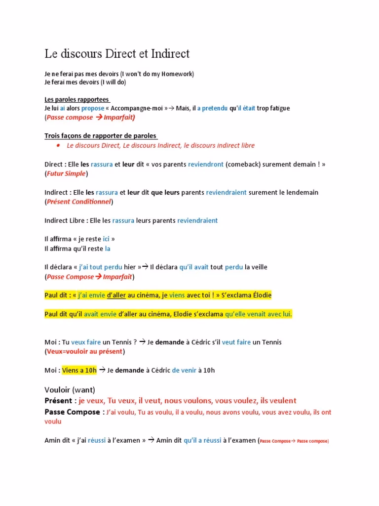 Comment maîtriser les règles du discours direct et indirect ?