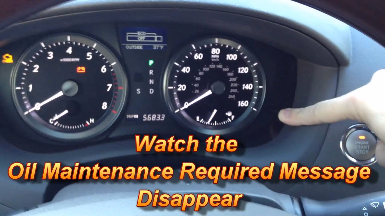 Does the Lexus RX 350 have a maintenance required light?