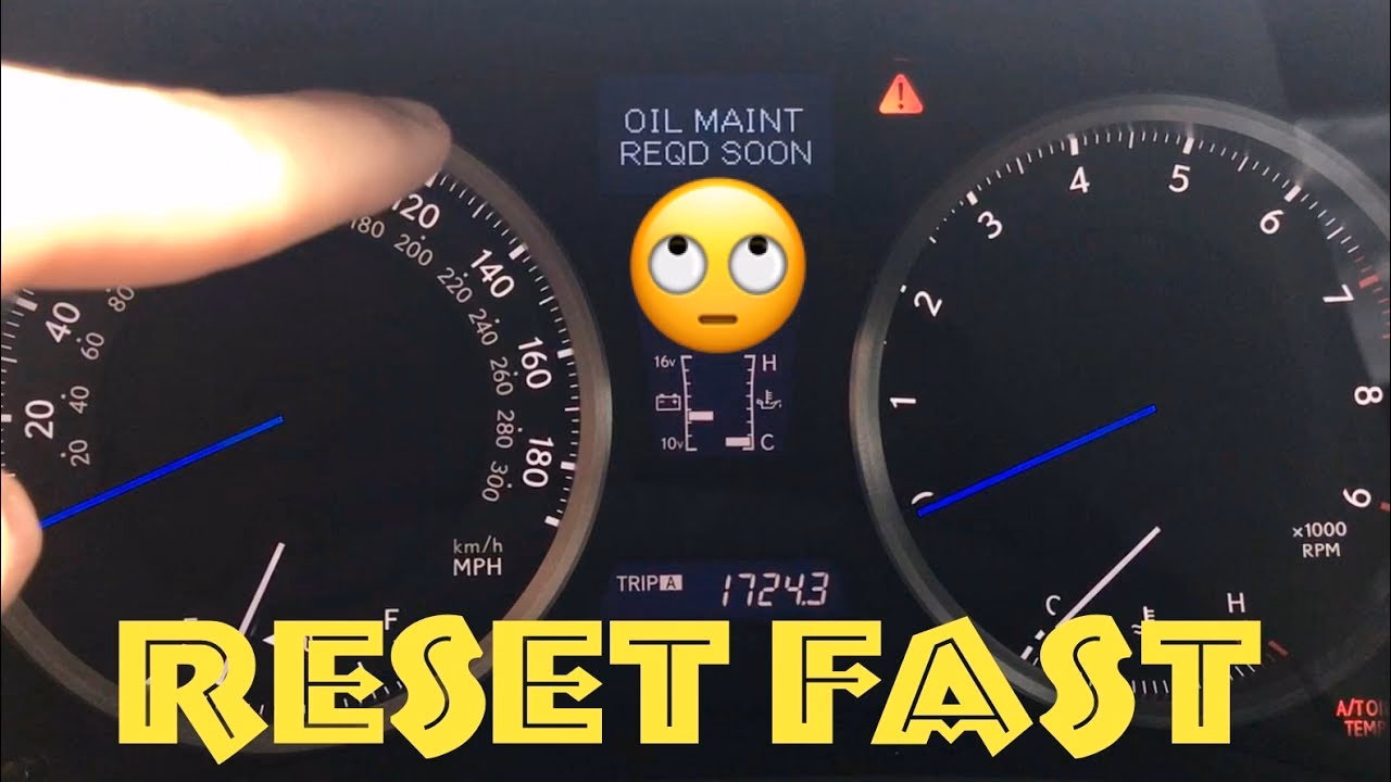 How do I reset the oil light on a Lexus LS460L?