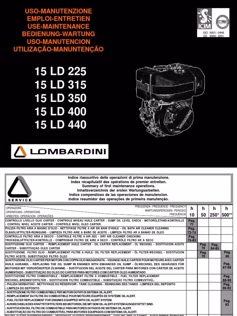 What is in the Lombardini 15LD workshop manual?