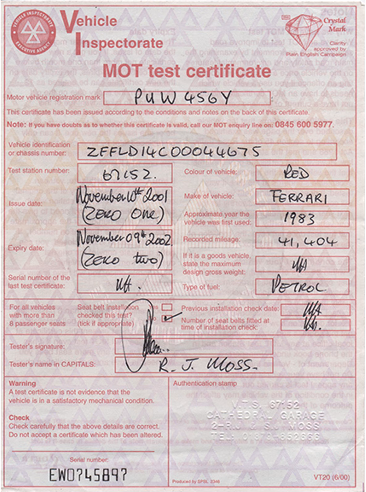 How do I check mileage history in the UK?