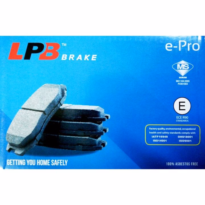 Are LPB brake pads & shoes certified in Malaysia?