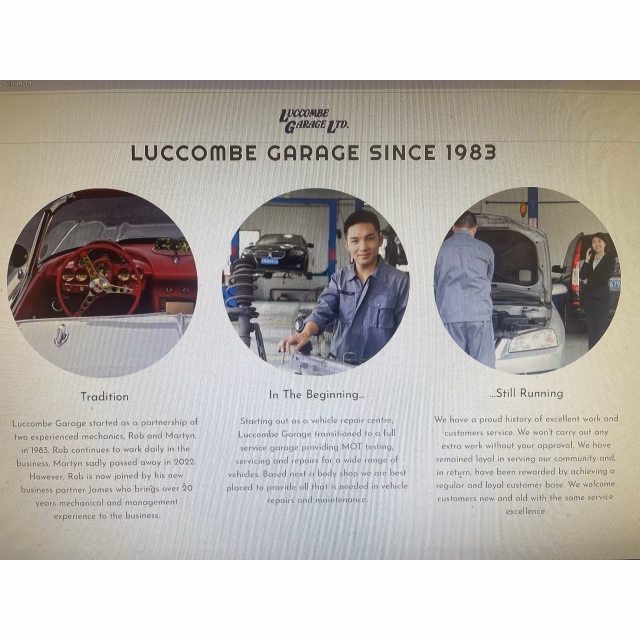 Why does Luccombe garage use cookies?