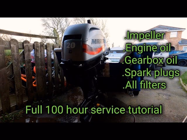 How much oil does a 20 hp outboard engine take?