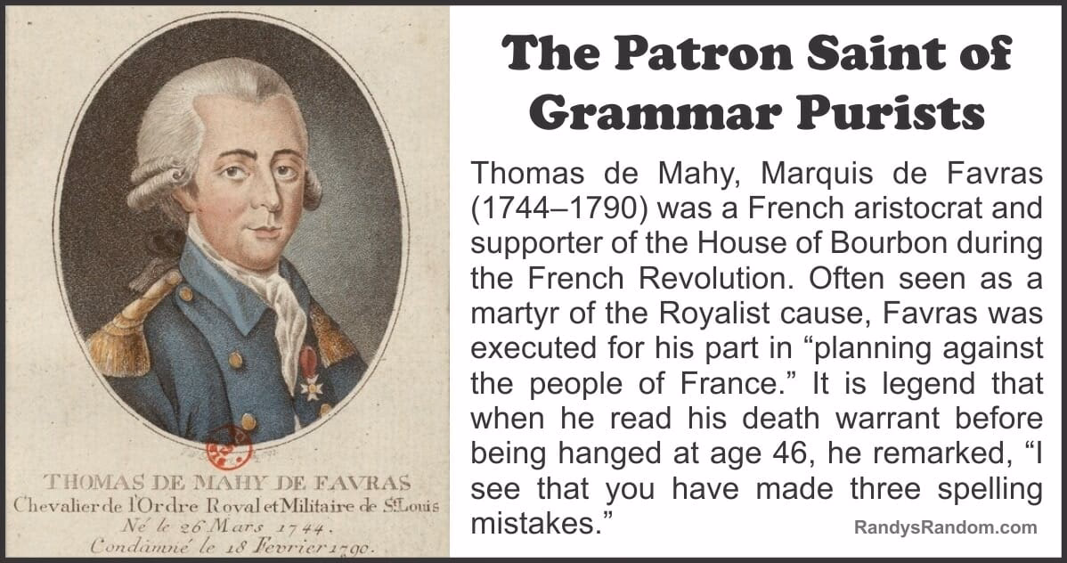 What happened to Charles Favras in 1790?