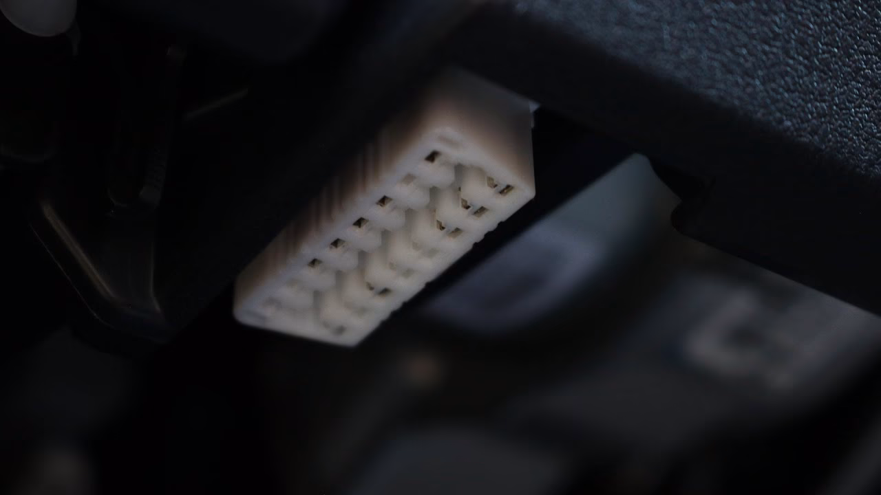 Where is the EOBD port located on a Mazda?