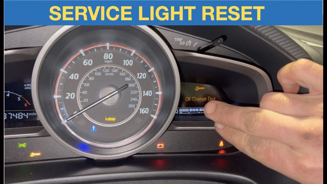 How to reset oil on Mazda 3?