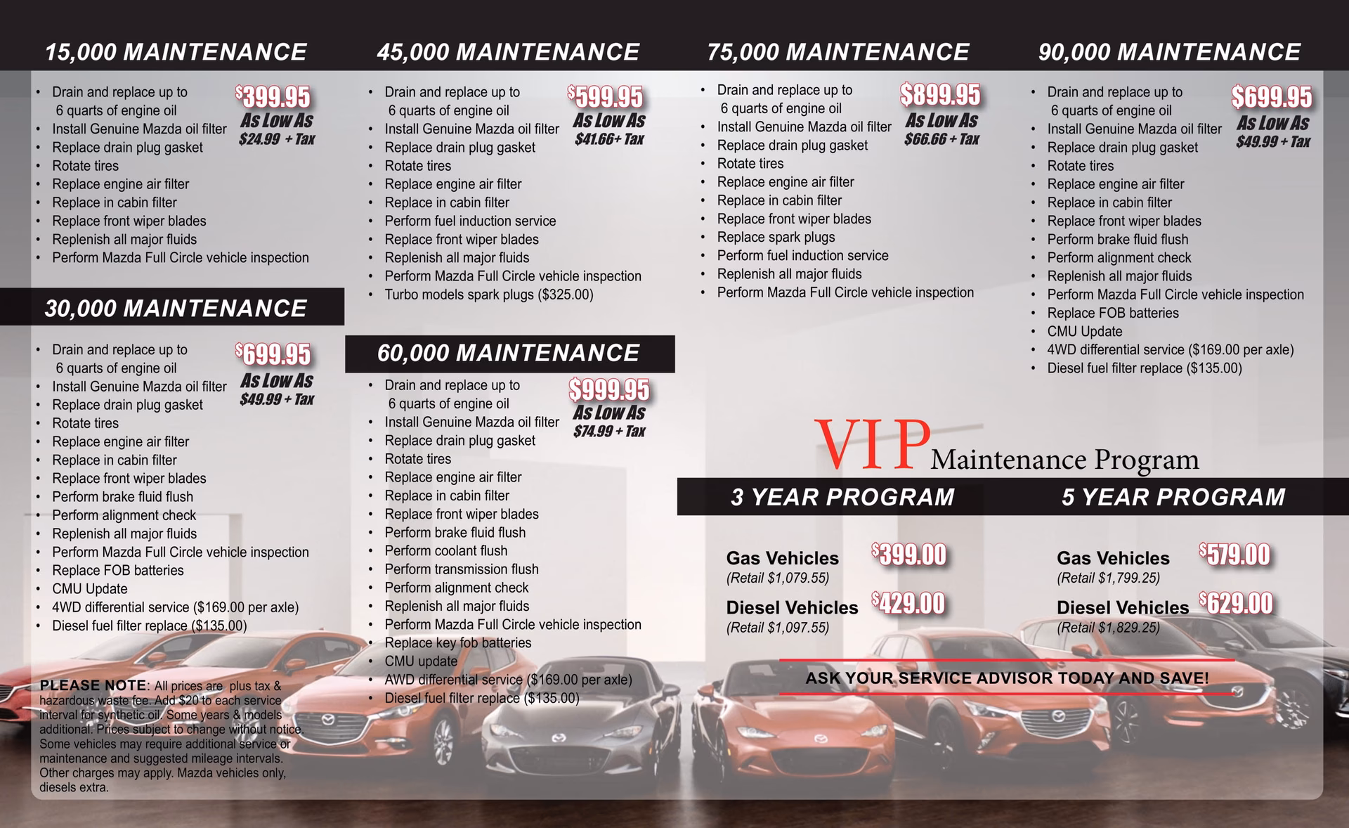 Where can I get a Mazda service & Mot?