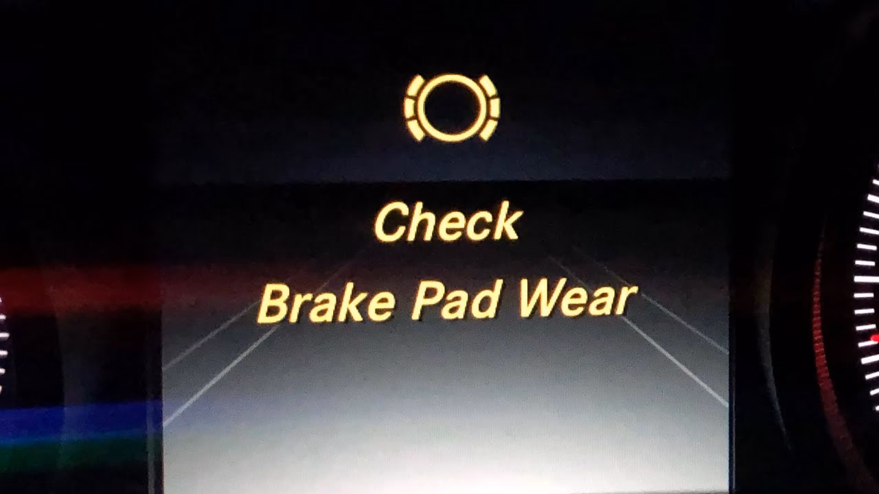 What is the check brake pad wear warning on a Mercedes-Benz C300 W205?