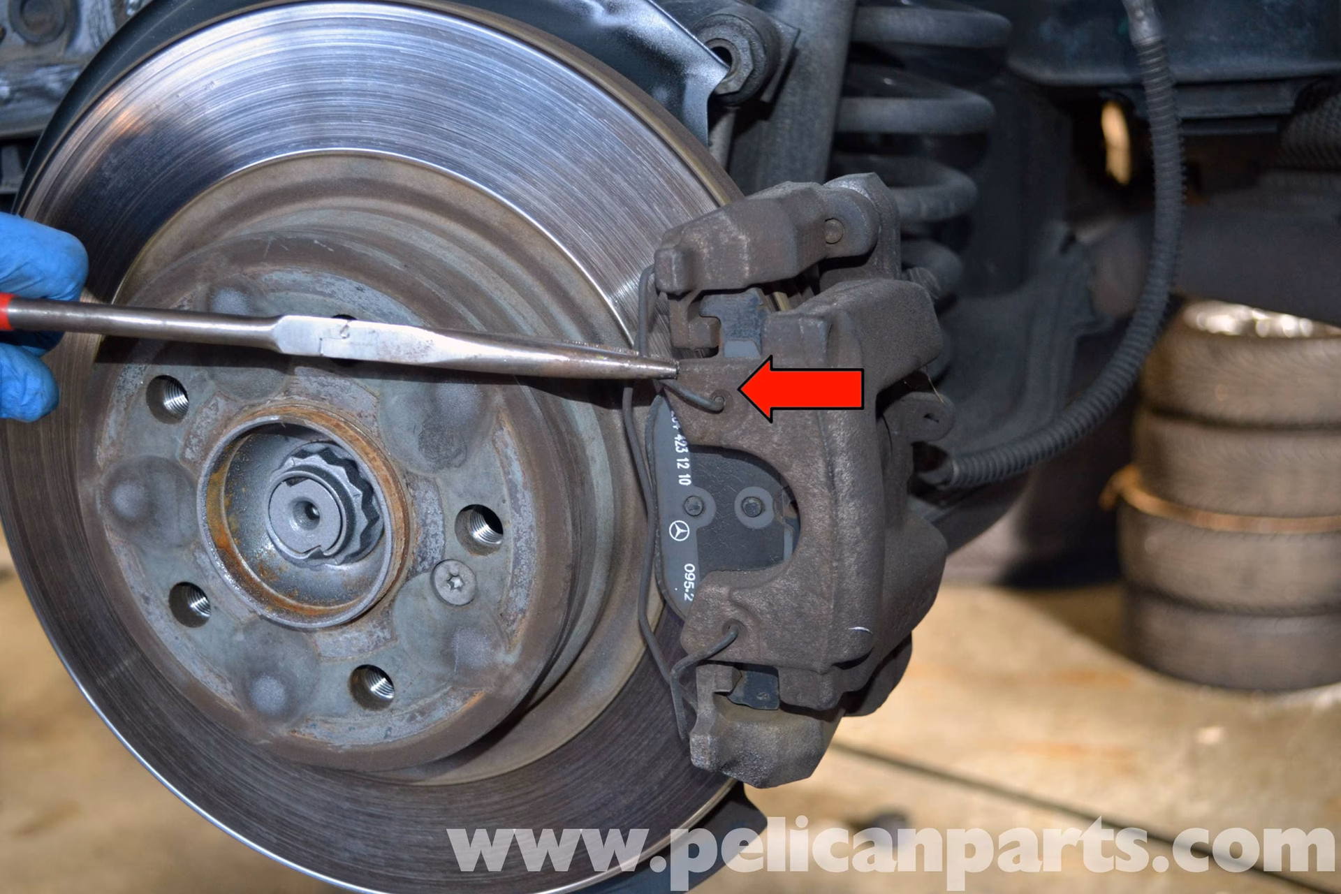 How to remove front brake pads?