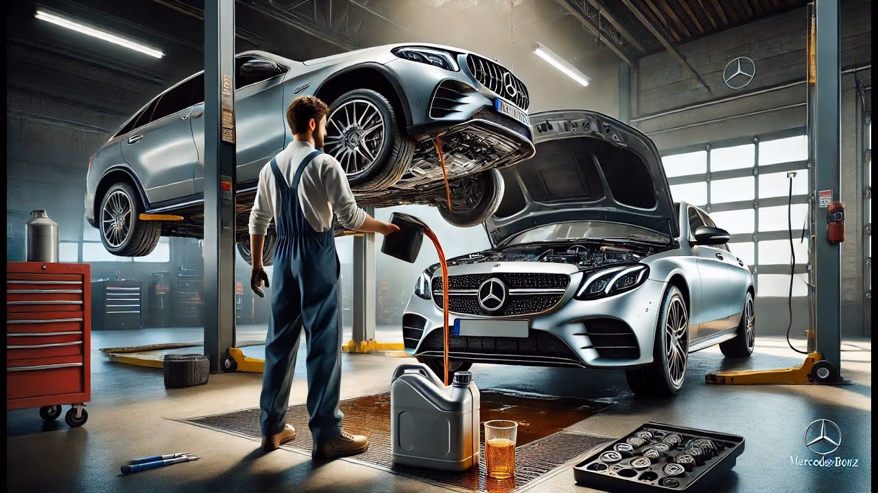 How to change engine oil in Mercedes Benz?