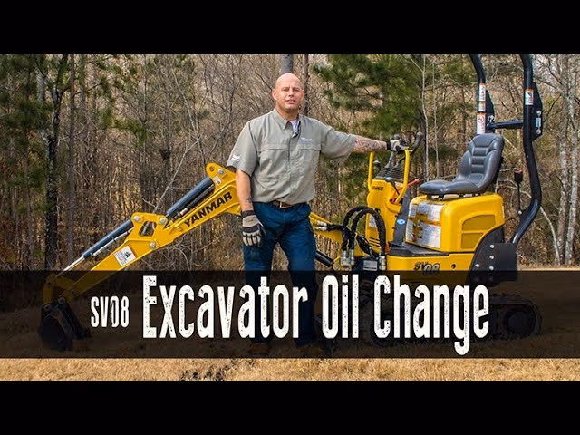 How to replace hydraulic oil in a mini excavator?