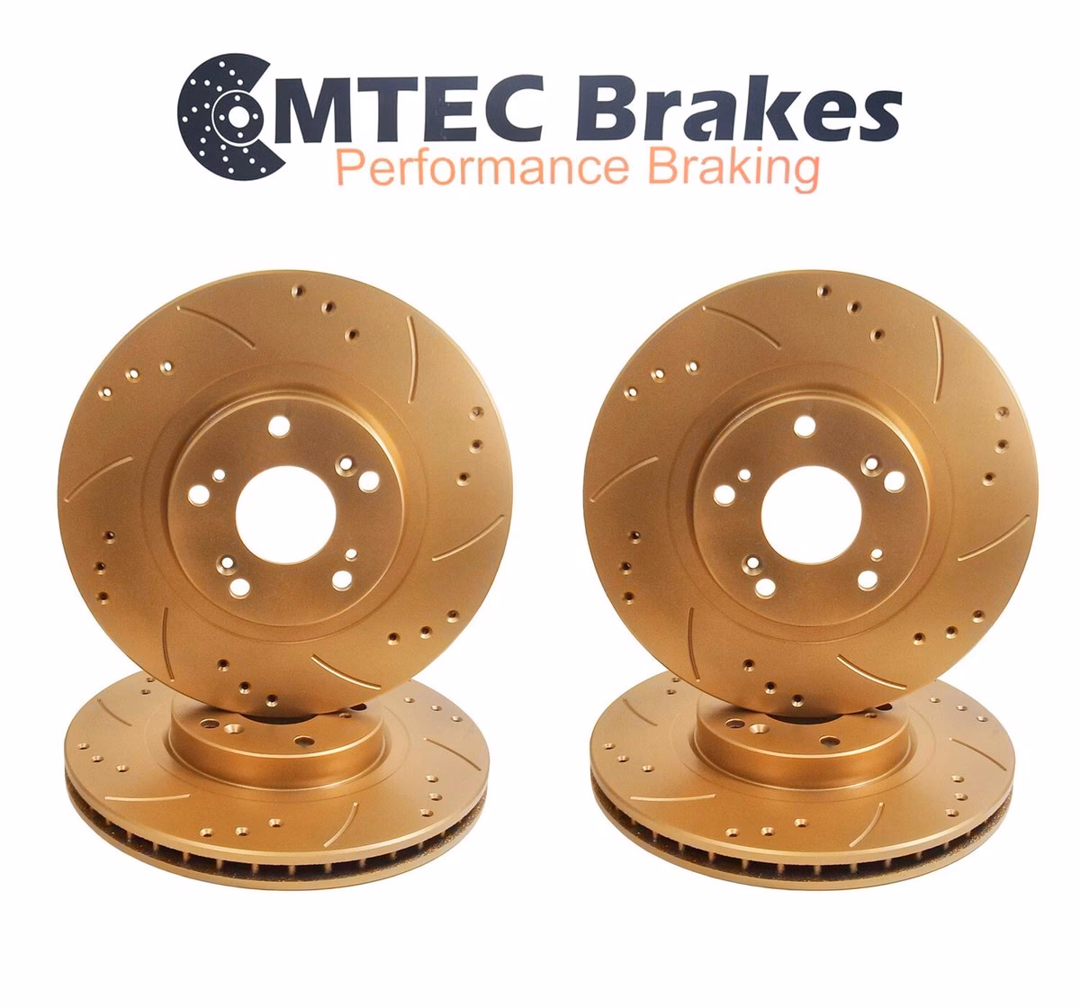 Do performance brake discs come with EBC or Mintex pads?