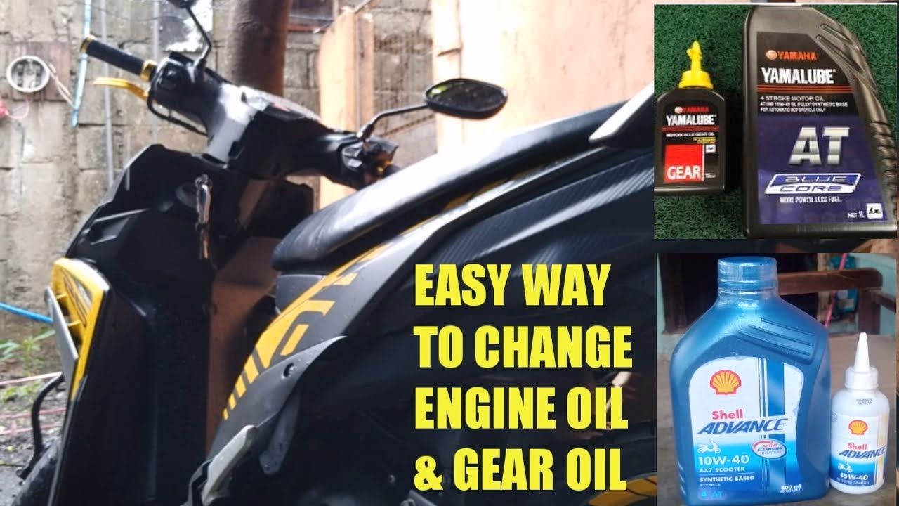 How to change engine oil Yamaha Mio 125s?