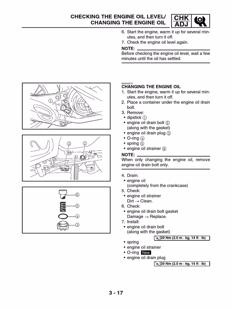 How to change engine oil Yamaha Mio 125s?