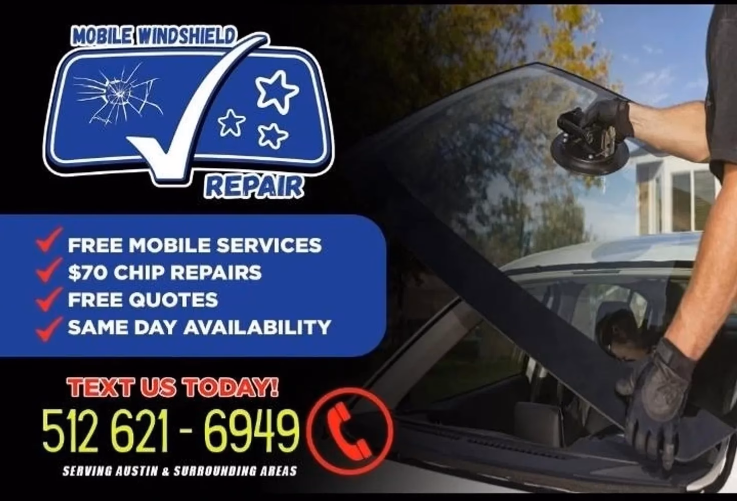 Where can I get a windshield & auto glass repair in Austin?
