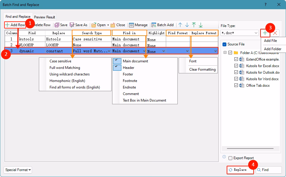 Comment changer plusieurs occurrences d'un mot à la fois ?