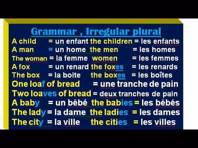 Comment les noms anglais forment-ils leur pluriel ?