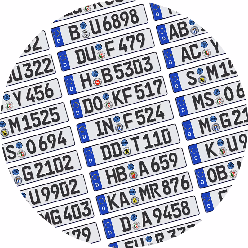 What is a number plate area code?