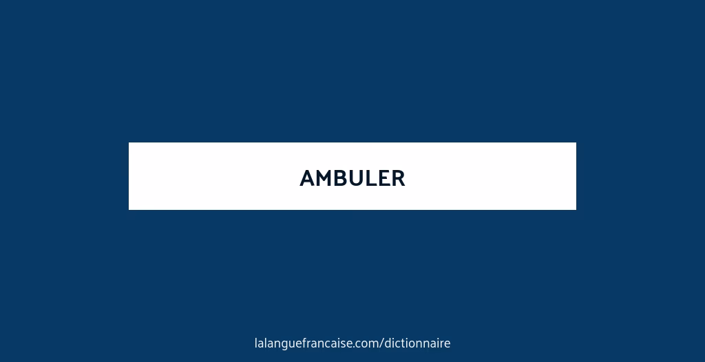 Qu'est-ce que signifie 'ambulons'?