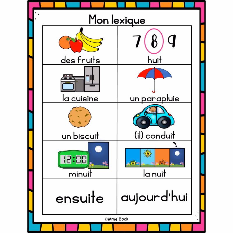 Quels sont les mots français commençant par Ui ?