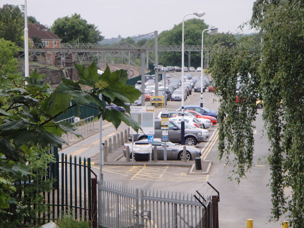 How do I book a parking spot near Brentwood station?