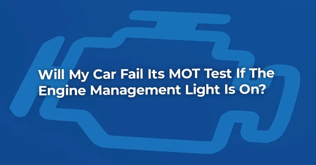 Can a car fail an MOT if engine management light is showing?