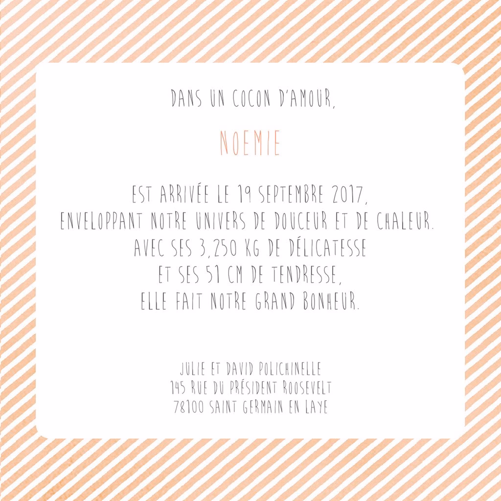 Comment envoyer un message de Naissance ?