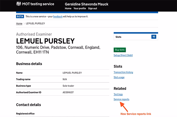 Who is responsible for MoT testing?