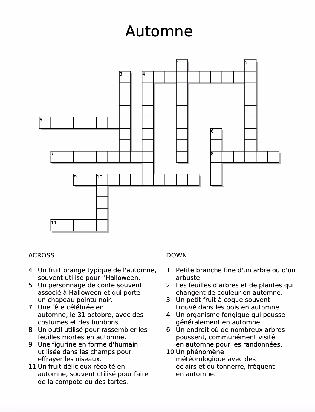Comment les mots se croisent-ils dans un mot croisé?