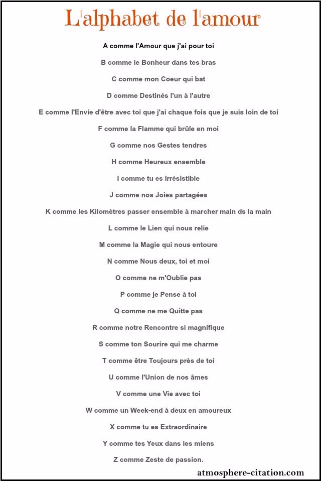 Quels sont les 365 mots d’amour ?