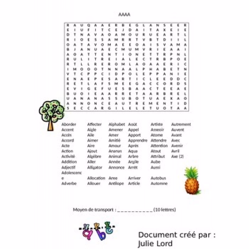 Quels sont les mots de 10 lettres ?
