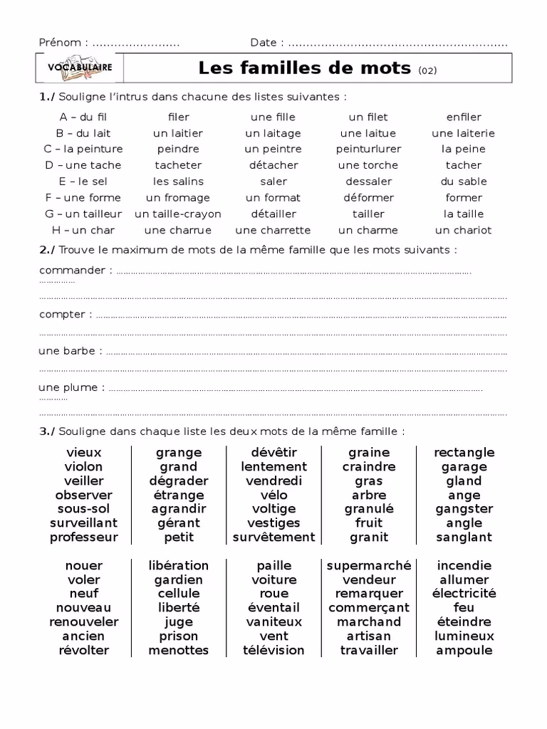 Quels sont les verbes du vent ?