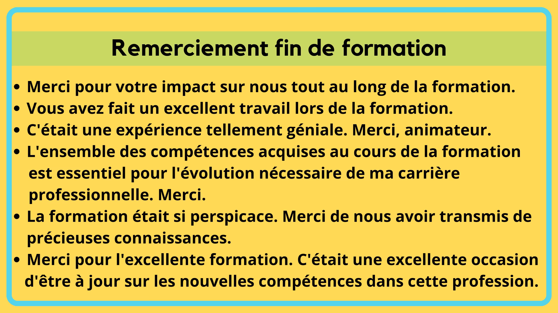 Comment et quand rédiger des remerciements pour une formation ?