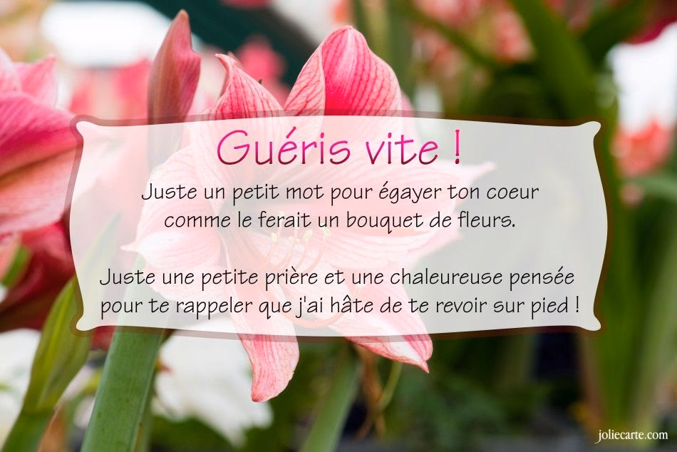 Comment souhaiter un bon rétablissement à quelqu'un de malade ?